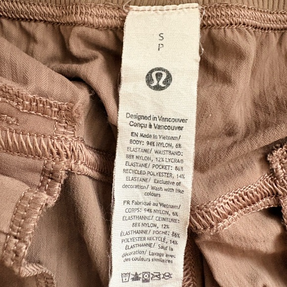 Lululemon Dance Small Studio Pants Relaxed Fit Mid Rise Cargo Jogger Taupetastic - Picture 11 of 11